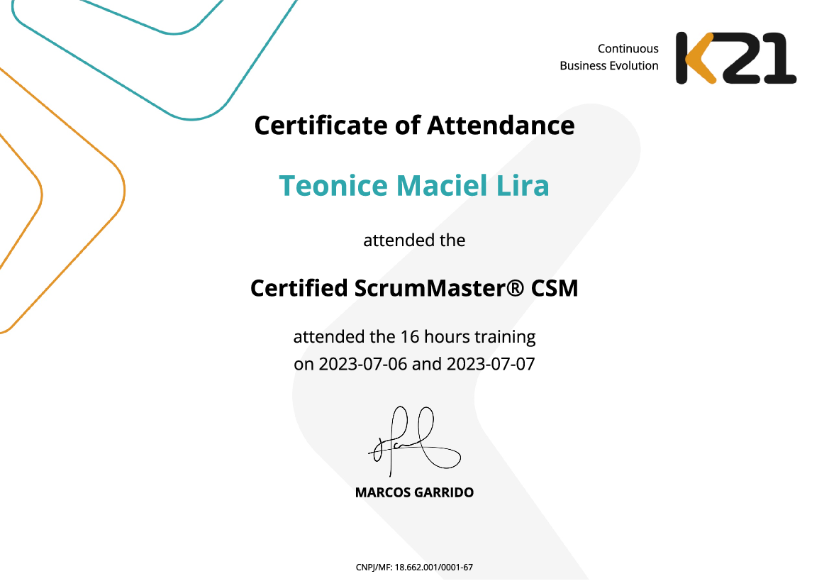 Certificado K21